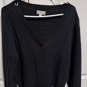 J. Crew Women's Classic Cashmere Black Cardigan MINT